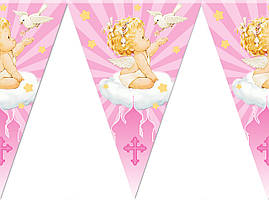 Гірлянда паперова вимпел "Крістини дівчинка"