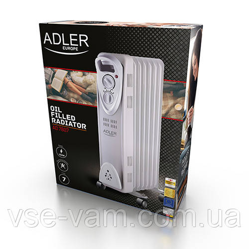 Обігрівач масляний Adler AD 7807 на 7 секцій потужність 1500w, фото 1