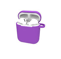 Силіконовий захисний чохол - Airpods Apple. Фіолетовий. Клас А