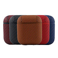 Протиударний чохол - Airpods Apple. Коричневий . Плетіння