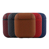 Протиударний чохол - Airpods Apple. Бордовий . Плетіння