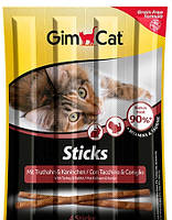 Gimсat Sticks м'ясні палички для кішок ІНДІЯ І КРОЛІК, 4 шт., фото 2