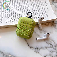 Протиударний чохол - Airpods Apple. Зелений. Візерунок смуги
