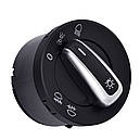 Перемикач головного світла Volkswagen VW Caddy, Golf, Jetta, Passat, Tiguan, Transporter, Touran хром, фото 3