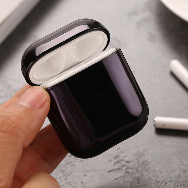 Чохол - Airpods Apple. Чорний . Хром