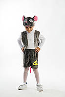 Карнавальный костюм из меха "Мышонок или Крысенок с сыром Тимка" размер 4-7 лет