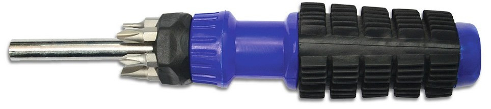 Викрутка посилена з м'якою ручкою + 6 насадок Technics 47-360 |Отвертка усиленная с мягкой ручкой + 6 насадок Technics, фото 1