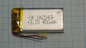 Акумулятор універсальний Li-Pol, 4.0*20*41, 5мм (450 mAh)