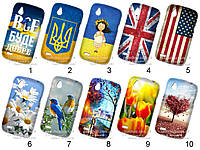 Силиконовый чехол с рисунком для HTC Desire X (t328e)