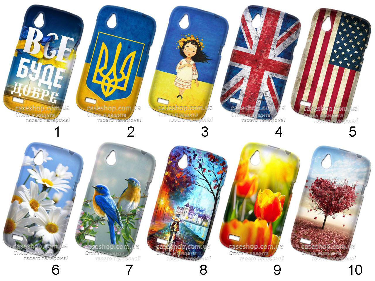 Силиконовый чехол с рисунком для HTC Desire X (t328e) - фото 1 - id-p130014859