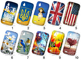 Силіконовий чохол із малюнком для HTC Desire U (t327w)