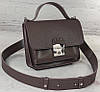 572-2 Сумка жіноча натуральна шкіра, темна беж Світло-коричнева Бежева сумка Бежева Кавова сумка, фото 7