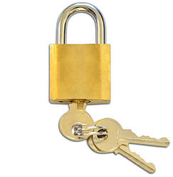 Замок навісний латунний з посиленою дужкою 32мм Technics 70-040 |Замок навесной латунный с усиленной дужкой 32мм Technics