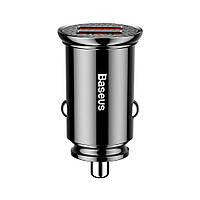 АЗУ Baseus Circular Plastic Dual USB QC3.0 Quick 30W, Black (CCALL-YD01)