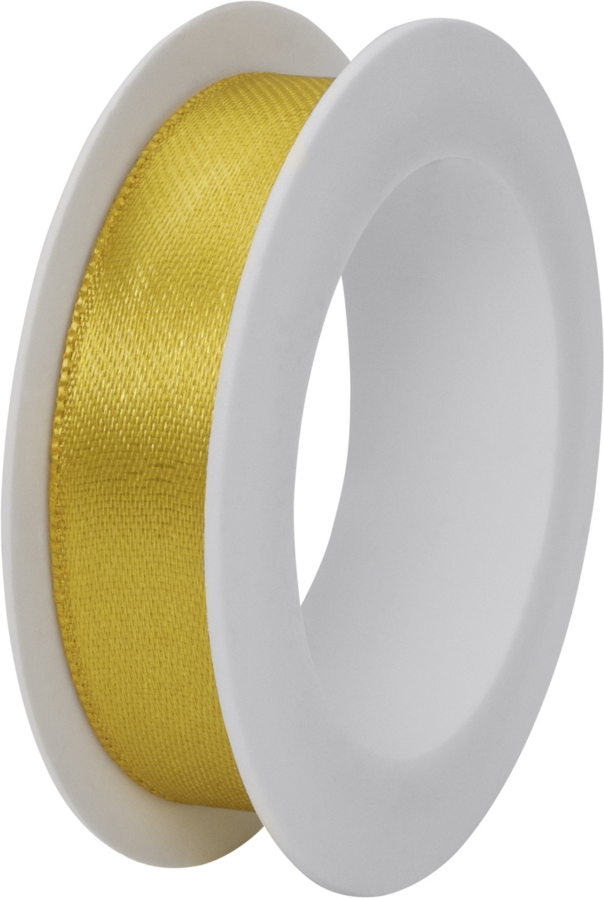 Атласна стрічка 15мм х 3м, золото.