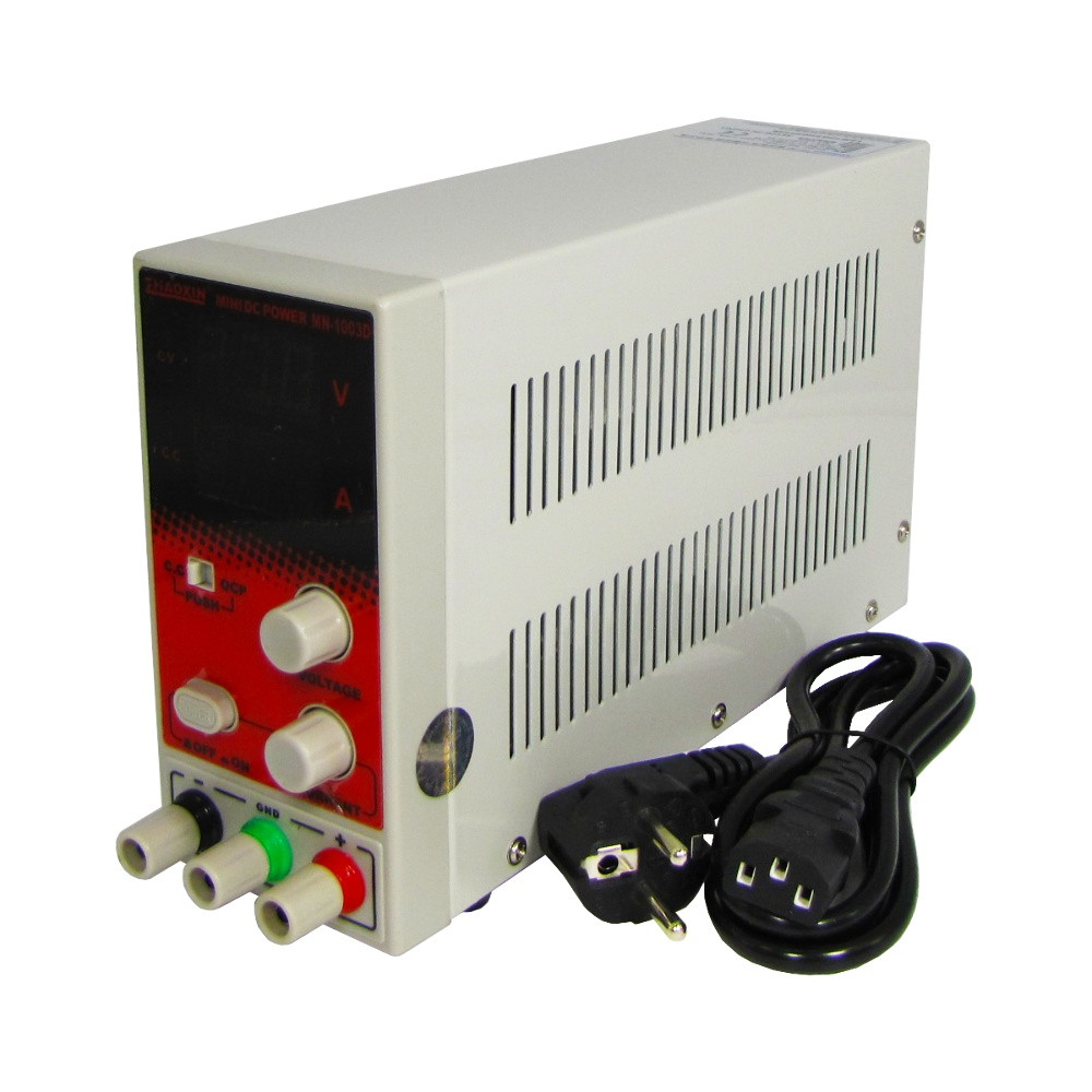 Блок живлення ZHAOXIN MN-1003D, 100V, 3A, компактний, імпульсний, з цифровою індикацією