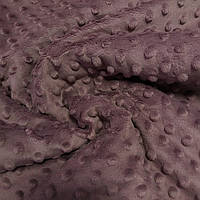 Плюш мінки димчастий коричневий, ширина 83 см, щільність 350 г/м