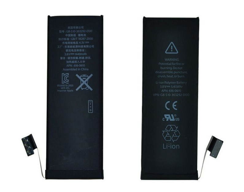 Акумулятор для мобільного телефону Apple iPhone 5, (Li-ion 3.8 V 1440mAh), ATL, ORIG, фото 1