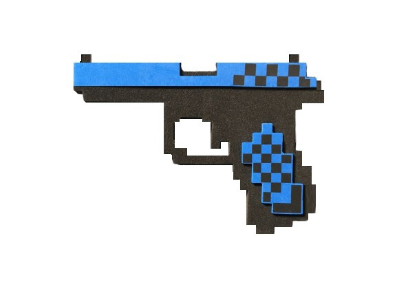 Піксельний пістолет Глок алмазний Minecraft Glock, фото 1