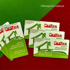 Магнитные визитки под заказ. Размер 90х50 мм 2