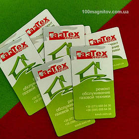 Магнитные визитки под заказ. Размер 90х50 мм 5