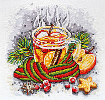 Набір для вишивання нитками Зимовий чай (25 см х 25 см) Абрис Арт AH-047