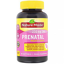 Пренатальні вітаміни для жінок + ДГК, 90 капсул Nature Made