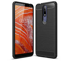 Чохол Carbon для Nokia 3.1 Plus / TA-1104 бампер оригінальний Black