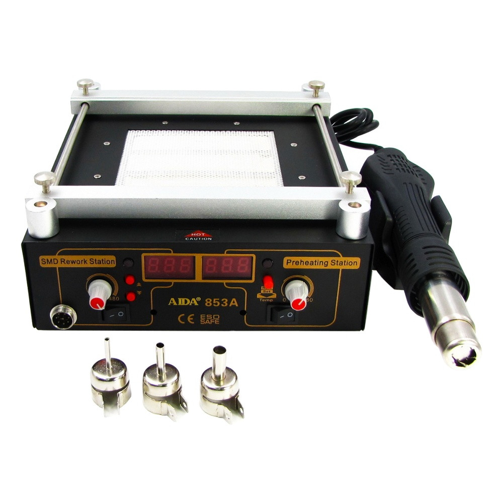 Переднагрівач AIDA 853A (інфрачервоний, керамічний, з термоповітряним феном і цифровою індикацією), фото 1