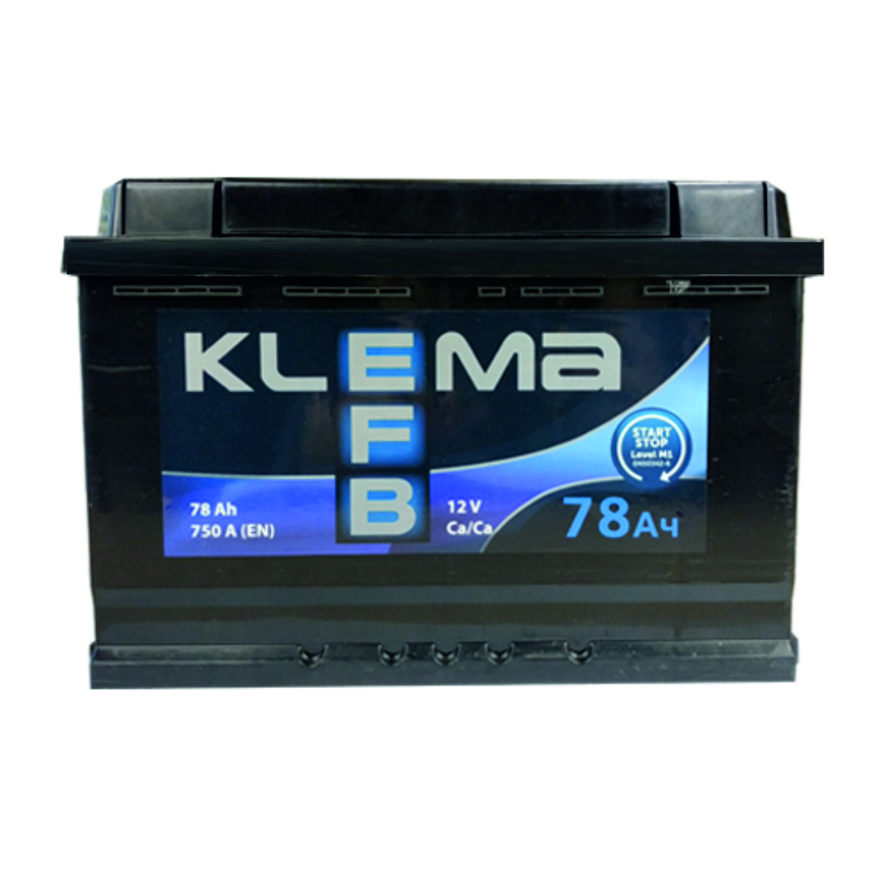 АКУМУЛЯТОР KLEMA EFB 6CT-78-0 78Ah/750A R+ 0 (Клема) WESTA (ВЕСТА) Автомобільний АКБ Кислотна Україна НДC
