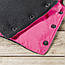 Муфта рукавички роздільні, на коляску / санки, облягаючі, для рук, чорний фліс (колір - рожевий), фото 4