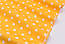 Бязь із білим горошком 1 см на жовто-помаранчевому фоні (№201), фото 4