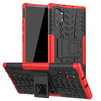 Чохол Armored для Samsung Galaxy Note 10 Plus (N975) протиударний бампер з підставкою червоний