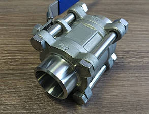 Кран кульовий нержавіючий під приварку AISI 304 ду 40 (1 1/2")