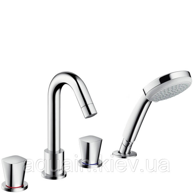 Змішувач на край ванни Hansgrohe Logis, на 4 отвори