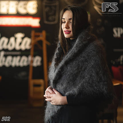 Оренбурзька пухова хустка-косинка Беатріса 150*110*110, фото 2
