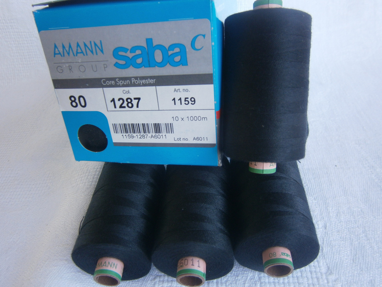 Нитки AMANN Saba C №80 1000м т.синий акционный цвет (0822) - фото 2 - id-p1095806971