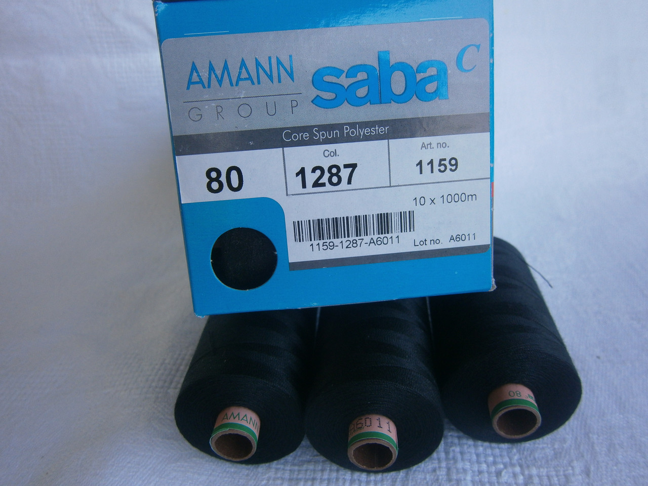 Нитки AMANN Saba C №80 1000м т.синий акционный цвет (0822) - фото 3 - id-p1095806971