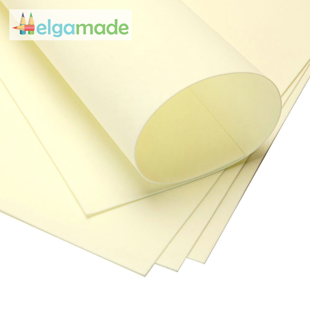 Фоаміран СВІТЛО-ЛИМОННИЙ, 60x70 см, 0.8-1.2 мм, Іран, фото 1