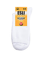 Жіночі бавовняні безшовні шкарпетки Esli C-WS-01, г. 23-25 білий, рис.000