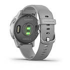 Смарт-годинник Vivoactive 4S  Silver Stainless Steel Bezel with Powder Gray Case and Silicone Band з сірим рем, фото 3
