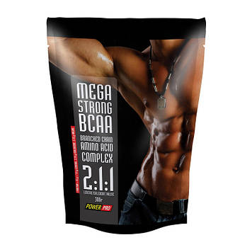 Амінокислота Mega Strong BCAA (300 g, unflavored) Power Pro