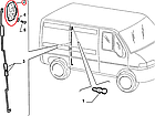 Замок двері верхній боковий, задній Fiat Ducato 230, Peugeot Boxer, Citroen Jumper (94-02), 1310595080, 872683, фото 5