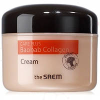 Зволожувальний крем 2 в 1 з колагеном Saem Care Plus Baobab Collagen Cream