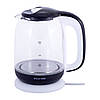 Чайник Kamille 1,7 л електричний з боросилікатного скла KM-1720B, фото 4