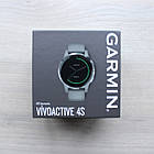Смарт-годинник Vivoactive 4S  Silver Stainless Steel Bezel with Powder Gray Case and Silicone Band з сірим рем, фото 5