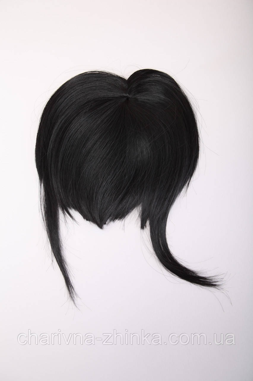Накладная челка из искусственного волосся, цвет черный - фото 1 - id-p1095864903