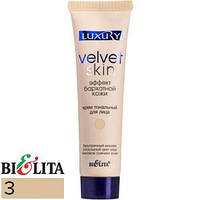 BIELITA Luxury Velvet Skin Тональний крем ефект оксамитової шкіри Тон 3 бежево кремовий 30ml