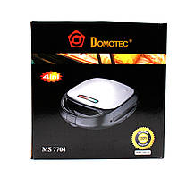 Бутербродниця 4в1 Domotec MS 7704 (горішниця, вафельниця, гриль, сендвічниця), фото 5