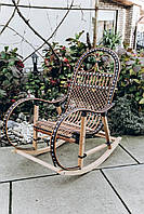 Кресло качалка плетеная удобная | Кресло-качалка плетеное из лозы | кресло качалка для дачи